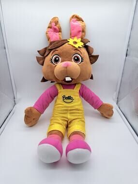 Fun Express Bella Rabbit Stuffed Chuck E Cheese Plush Brown Pink Yellow 20"